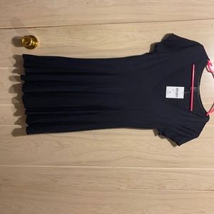 V-neck black dress